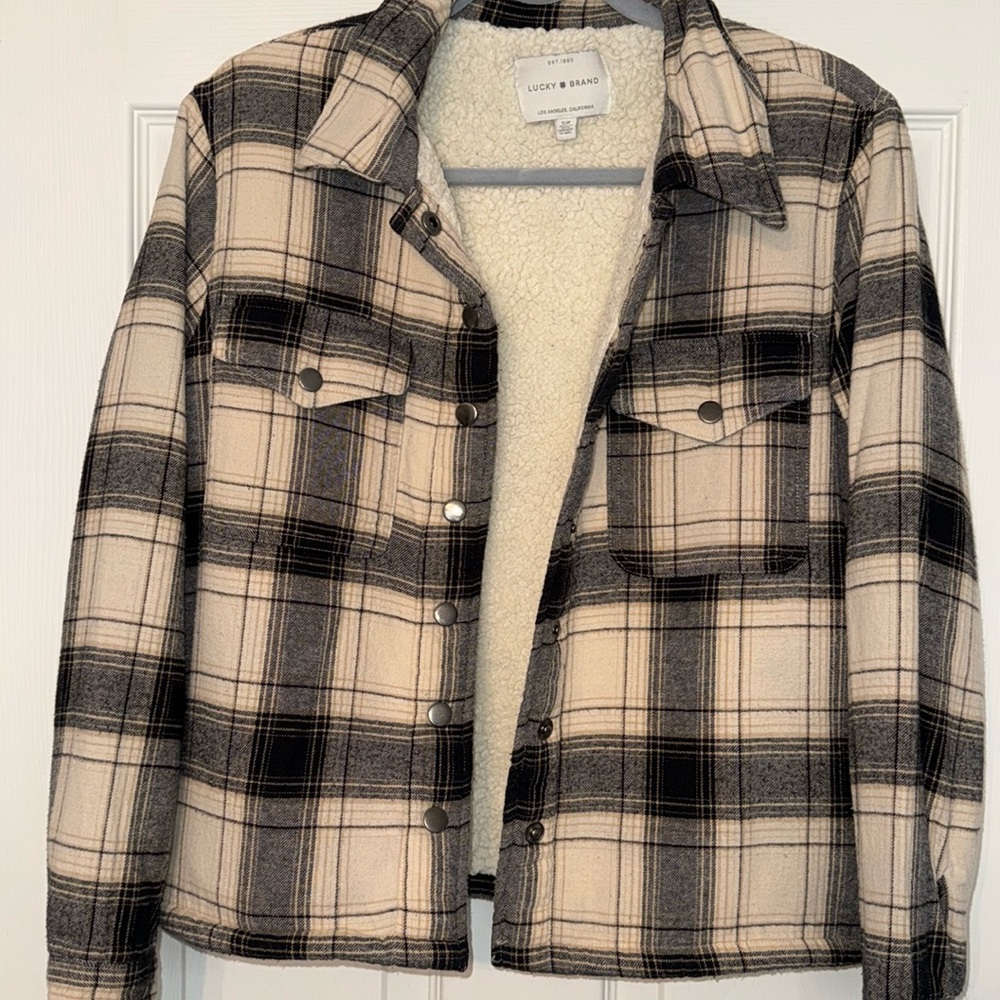 Lucky Brand Sherpa Flannel Shacket